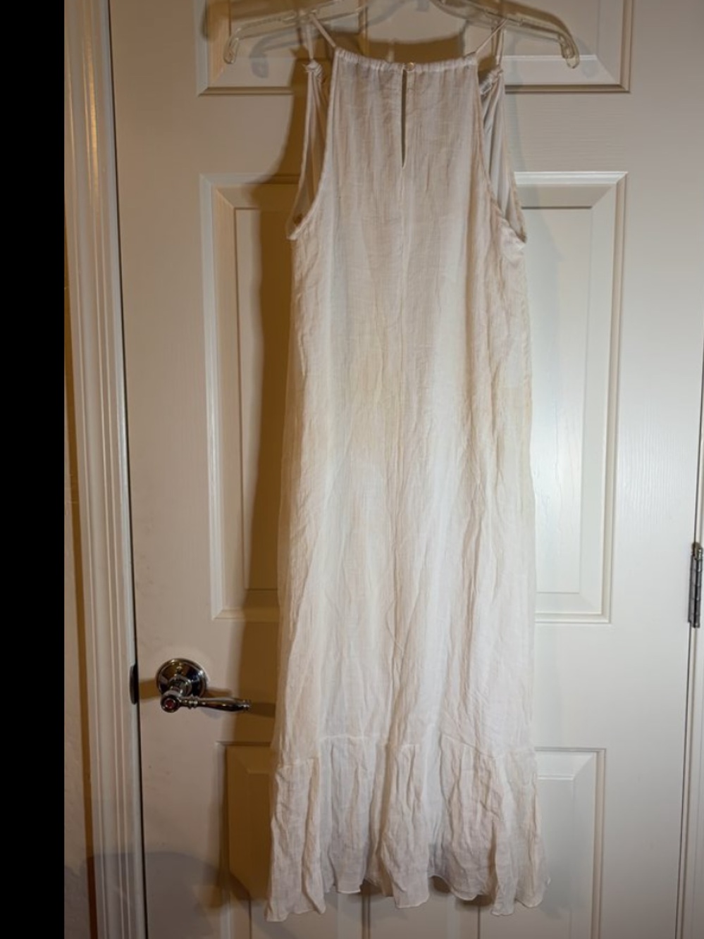 Women’s White Midi Dress - Lightweight Sleeveless - Picture 3 of 3